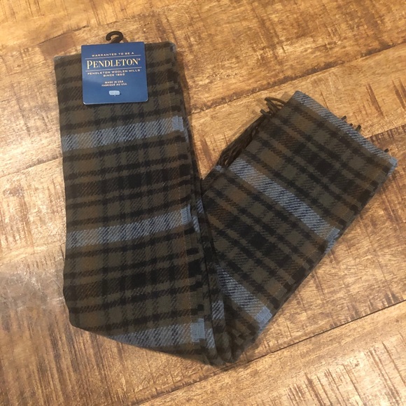Pendleton Other - *NWT* Dark Green/Olive/Light Blue Pendleton Scarf
